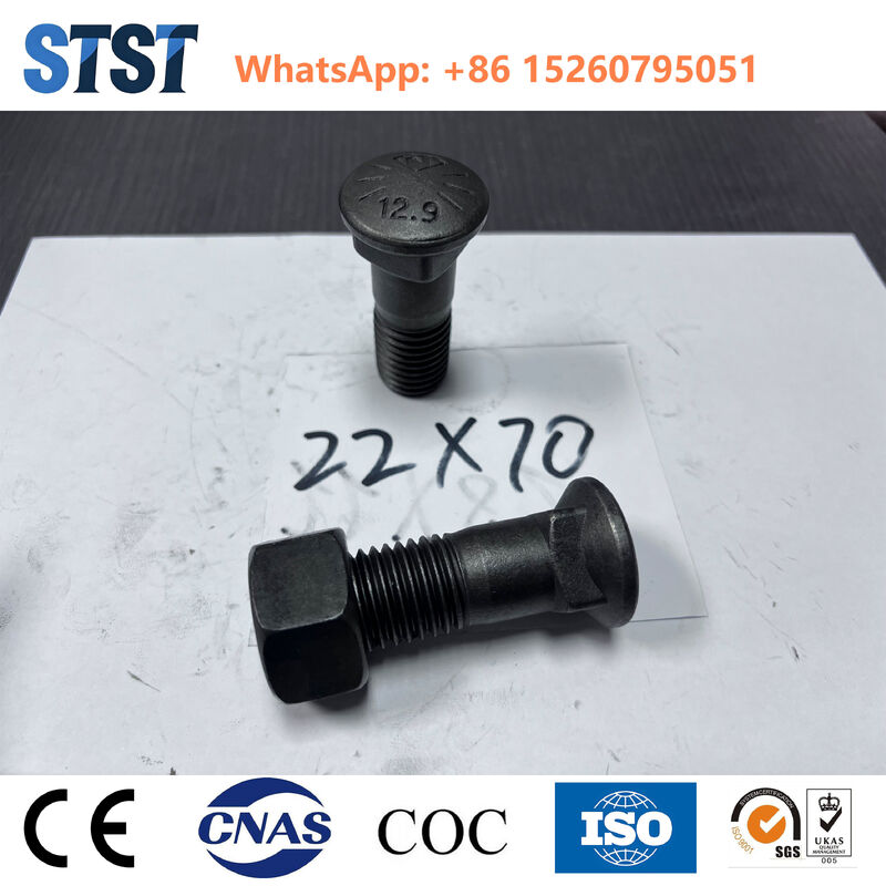 Heavy Duty Excavator Or Bulldozer Undercarriage Parts M22×70 Track Bolt And Nut
