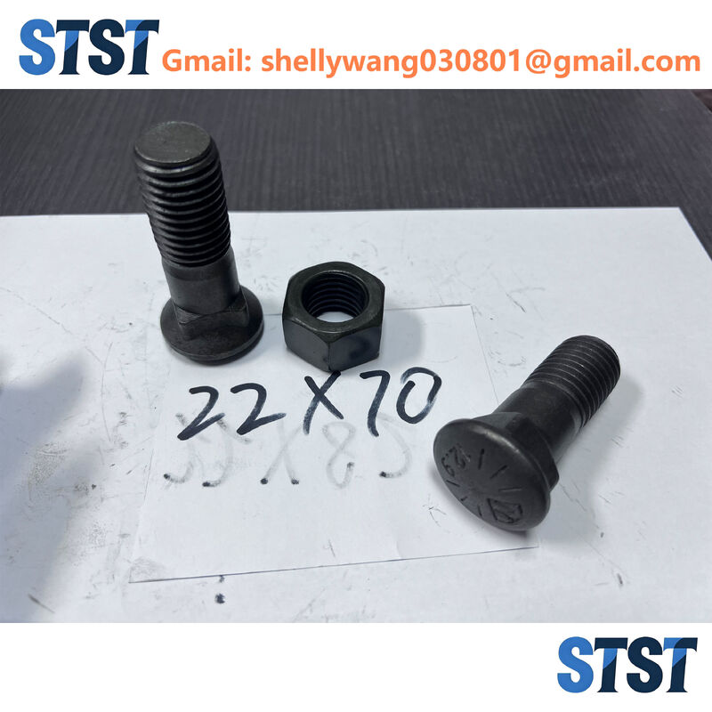 Heavy Duty Excavator Or Bulldozer Undercarriage Parts M22×70 Track Bolt And Nut
