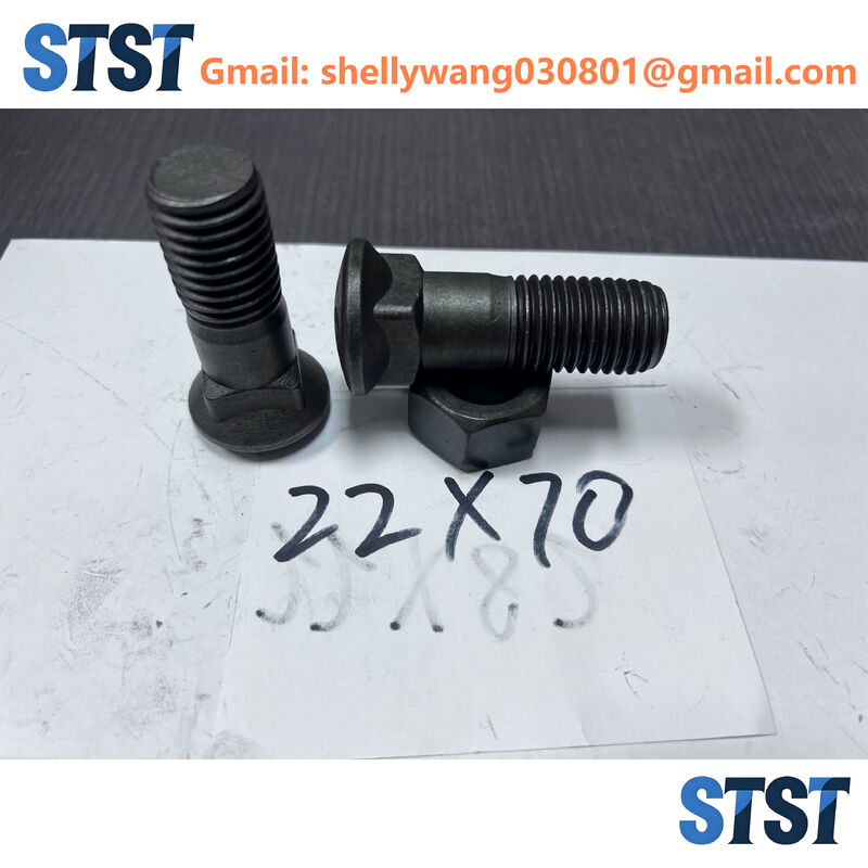 Heavy Duty Excavator Or Bulldozer Undercarriage Parts M22×70 Track Bolt And Nut