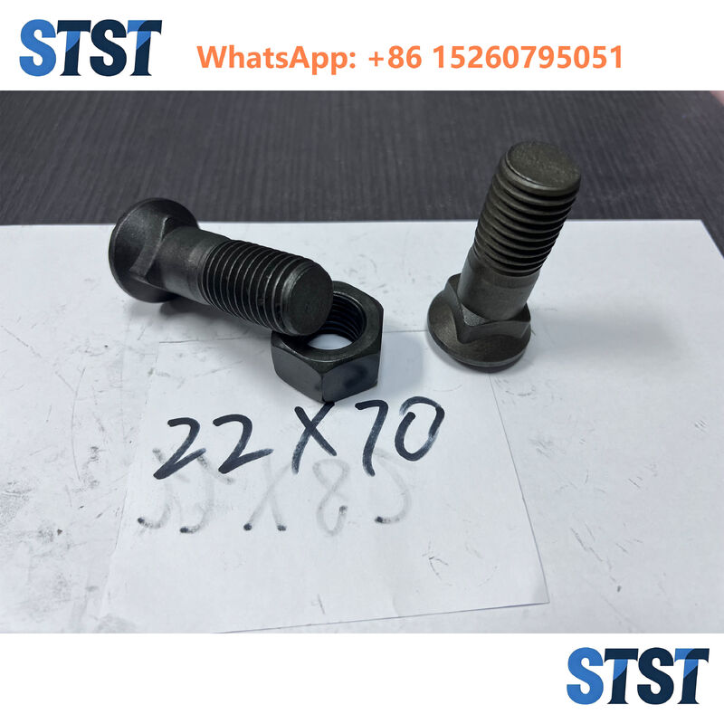 Heavy Duty Excavator Or Bulldozer Undercarriage Parts M22×70 Track Bolt And Nut